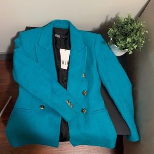NWT ZARA Emerald tailored blazer